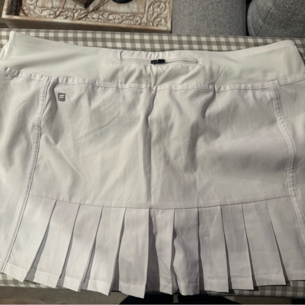 Fabletics White Pleated Skirt